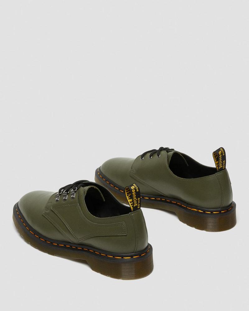 Women's Dr Martens 1461 Verso Smooth Leather Oxfords Shoes Green | AU 376QMA